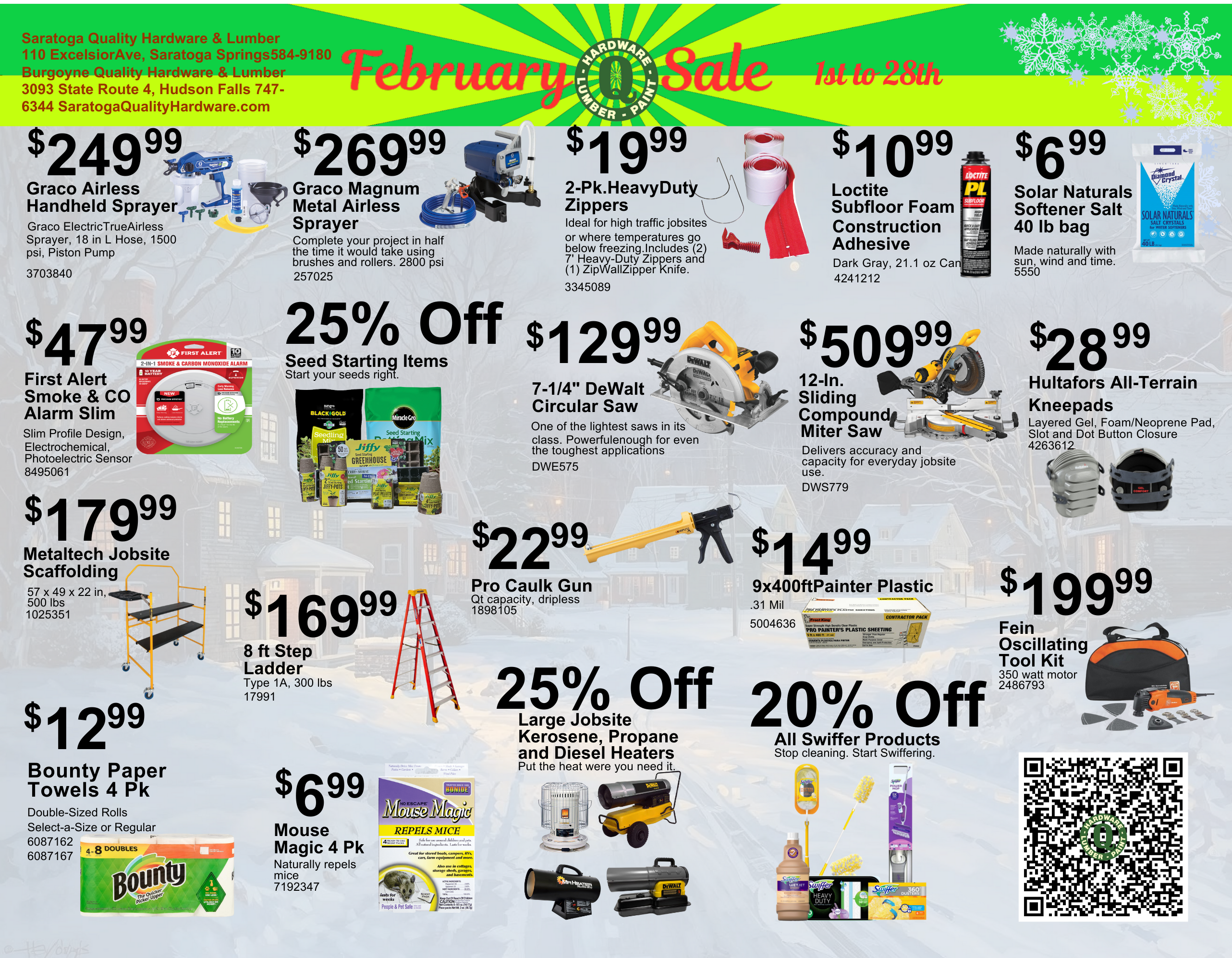 items on sale in February